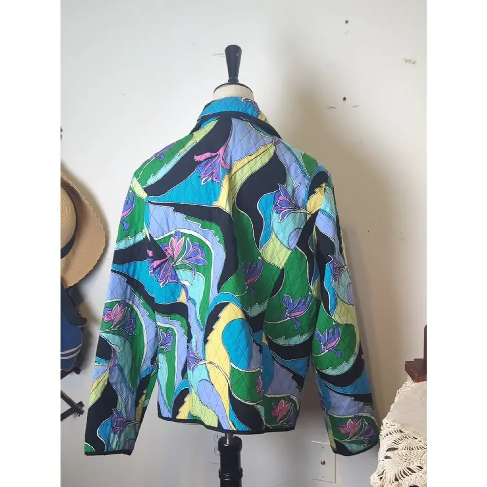 Vintage Requirements Quilted Jacket Resort Wear Coastal Prep Lily Inspired
